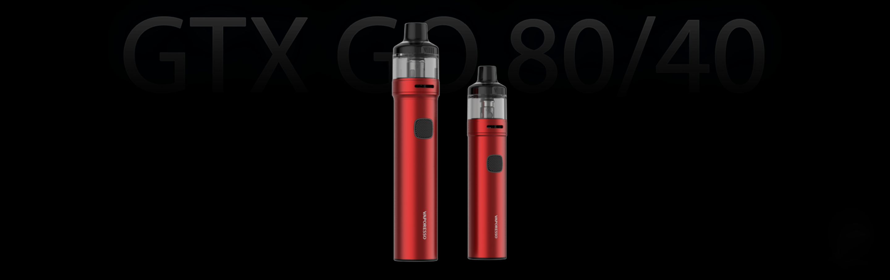Kırmızı Vaporesso GTX GO 40 Pod Mod ve 80 modeli yan yana.